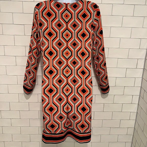 Michael Kors Geometric Print Border Dress - Picture 5 of 7